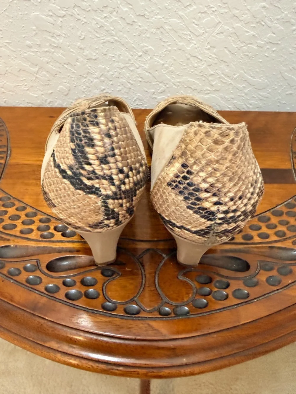 Nurture Leather Heels Size 8M Peep Toe 2